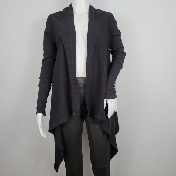 Splendid Thermal Wrap Black Cardigan - Picture 2 of 16